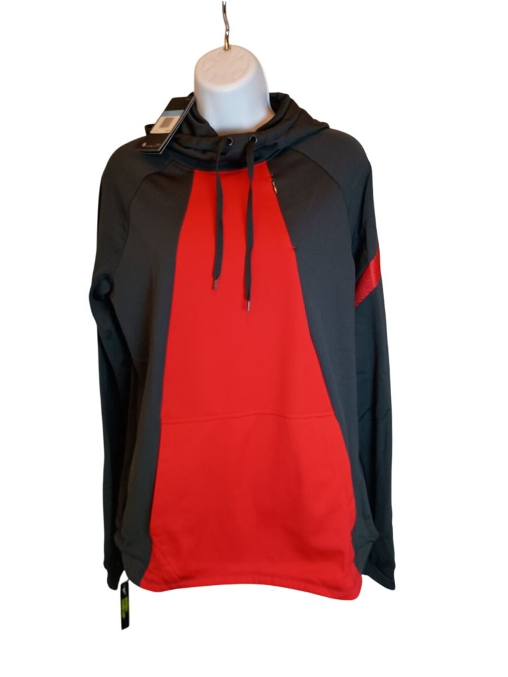 Nike Pullover Invisible Thumb Loop Hoodie Red/Gray New Women's Sz.M